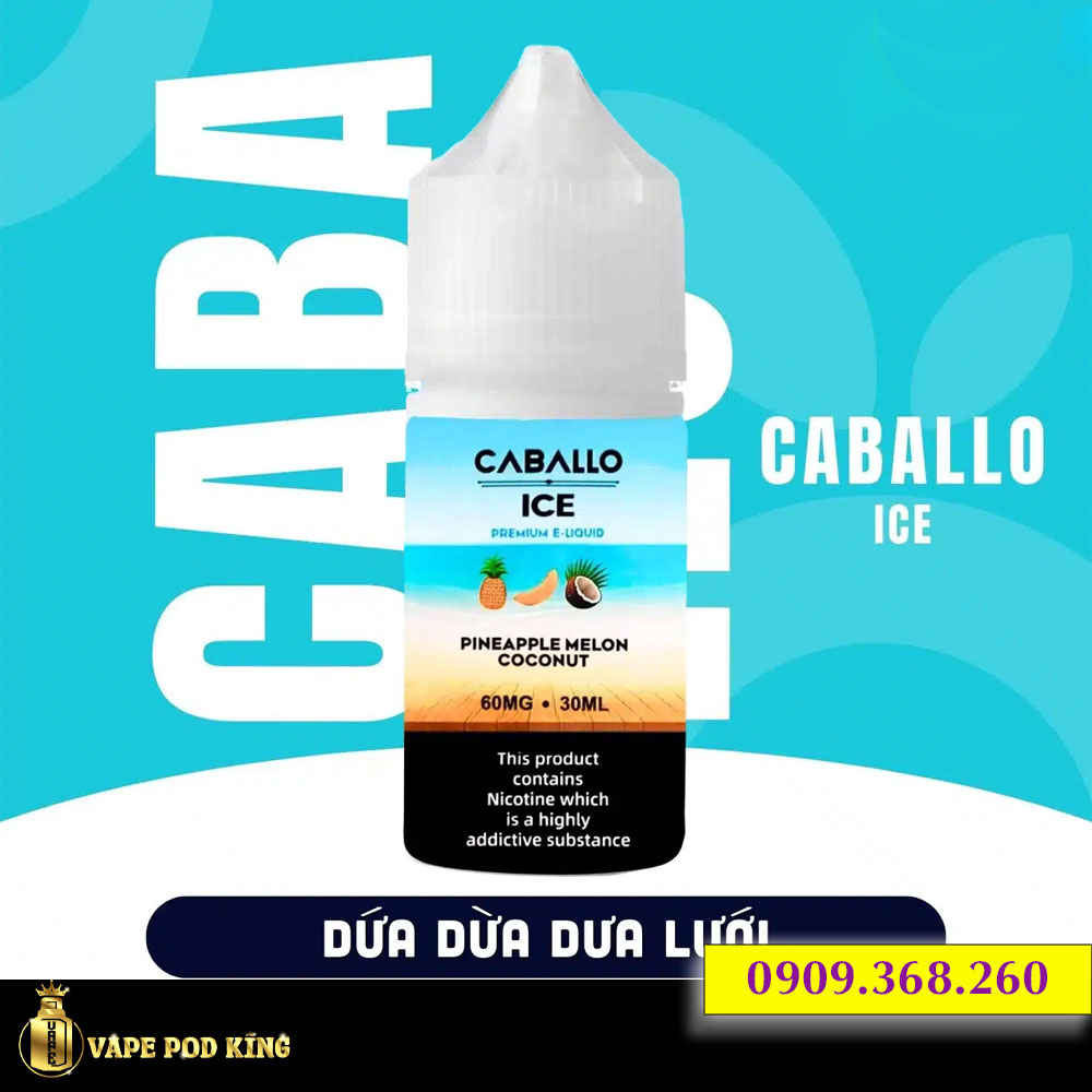 Caballo Ice Dứa Dừa Dưa Gang - Pineapple Coconut Melon 30ml
