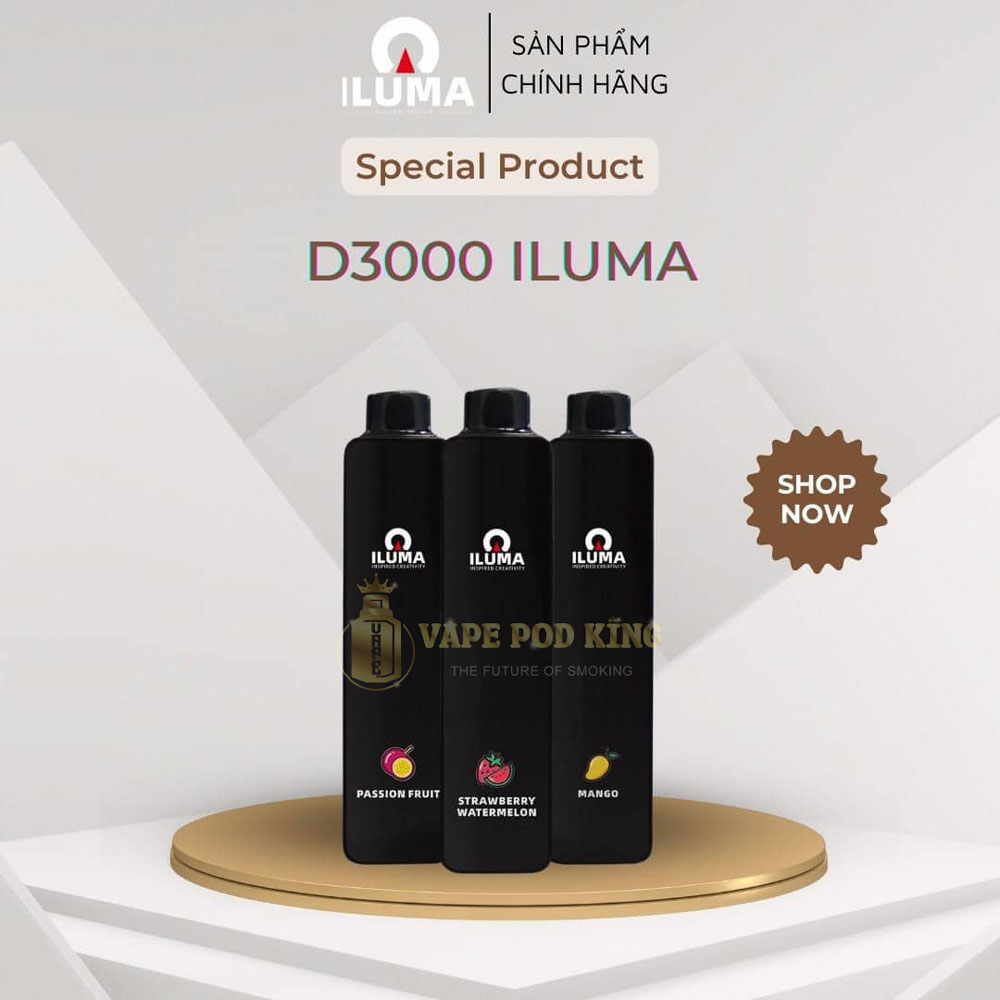 Iluma D3000 3000 Hơi Pod 1 Lần