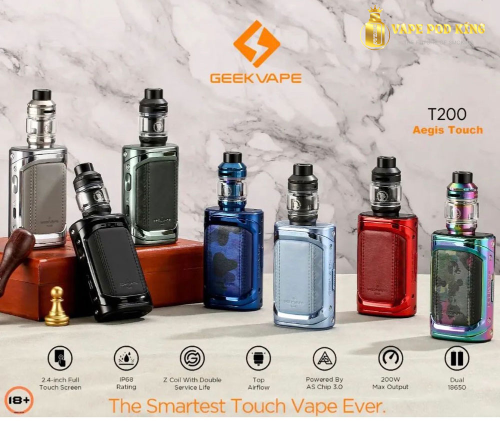 Các màu sắc bao gồm T200 Aegis Touch 200W Vape Kit - Geekvape