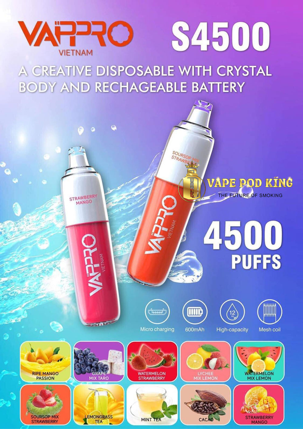 Trải Nghiệm Hương Vị Cùng Vappro S4500 Hơi