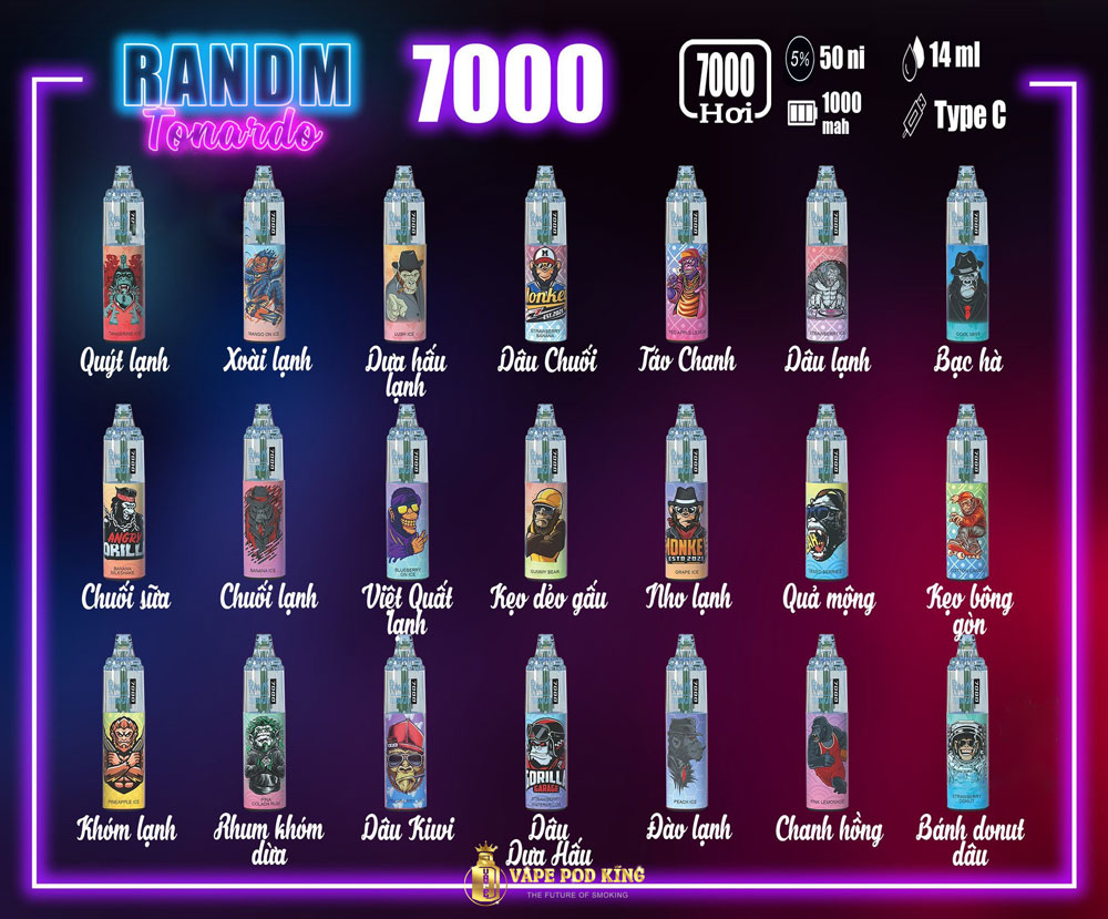 Randm Tornado 7000 Hơi