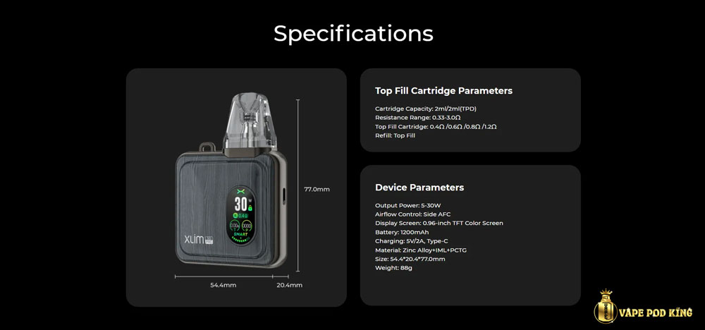 Xlim SQ Pro 30w Pod Kit - Oxva