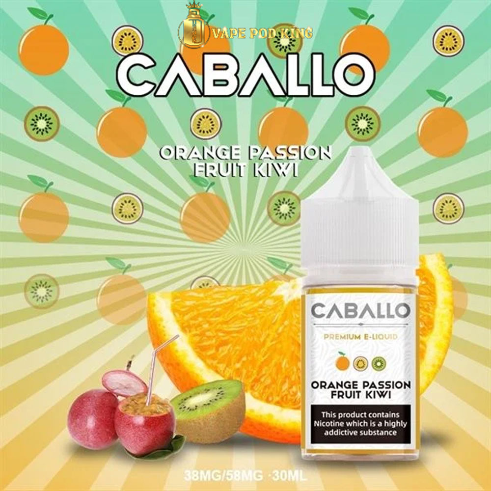 Caballo Cam Kiwi Chanh Leo - Orange Passion Fruit Kiwi 30ml