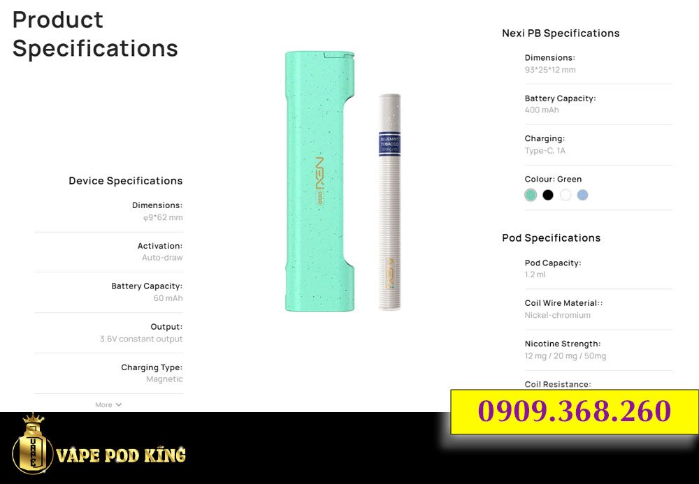 Nexi One Closed Pod - Aspire