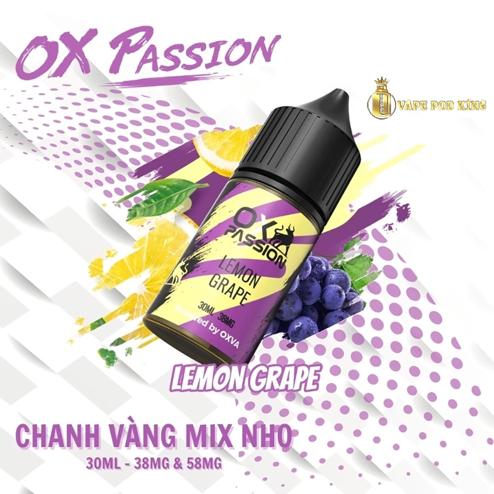 Ox Passion Juice Chanh Nho - Lemon Grape 30ml