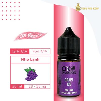 Ox Passion Juice Nho - Grape Ice 30ml