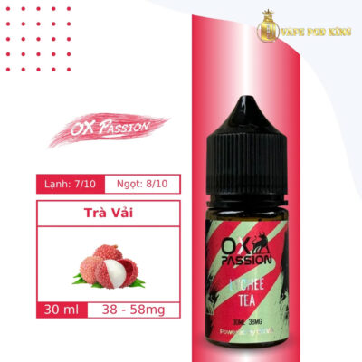 Ox Passion Juice Trà Vải - Lychee Tea 30ml