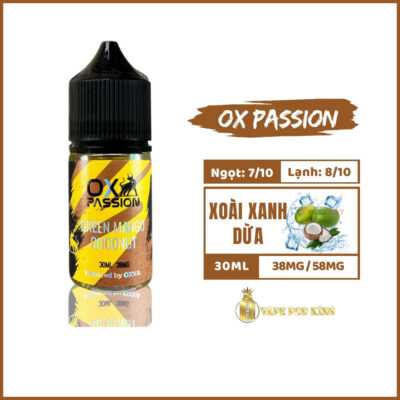 Ox Passion Juice Xoài Xanh Dừa - Green Mango Coconut 30ml