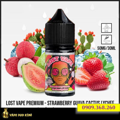 Lost Vape Premium Dâu Ổi Vải Xương Rồng - Strawberry Guava Cactus Lychee 30ml
