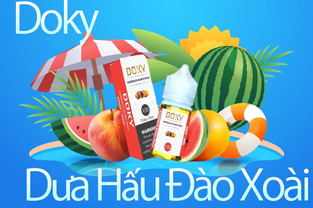 Doky Dưa Hấu Xoài Đào - Peach Mango Watermelon 30ml