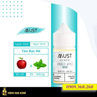 Must Táo Xanh Táo Đỏ Bạc Hà - Double Apple Mint 30ml