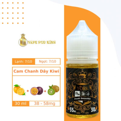 York Cam Kiwi Chanh Dây - Orange Kiwi Passion Fruit 30ml